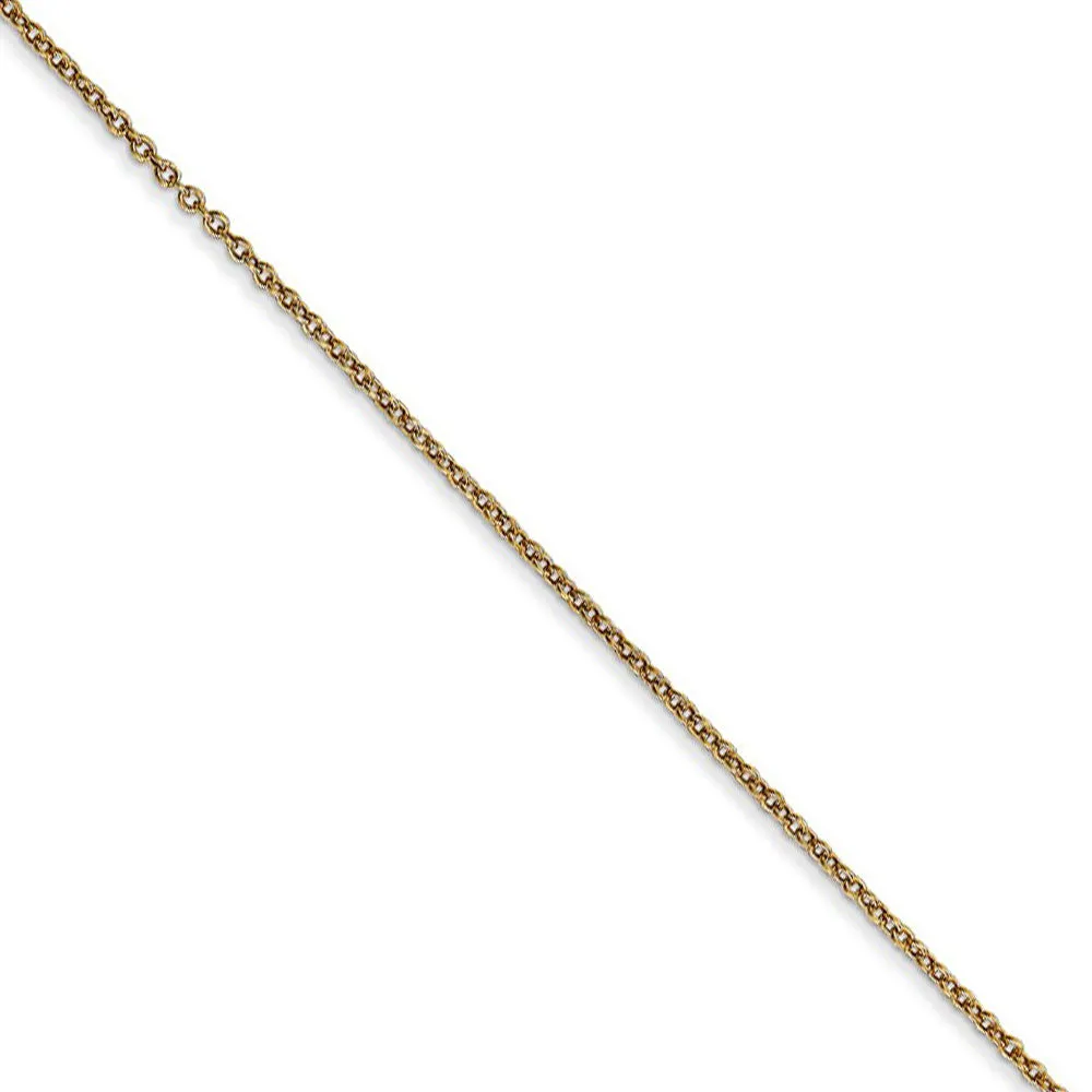14k Yellow Gold 3D Pineapple (9mm) Necklace