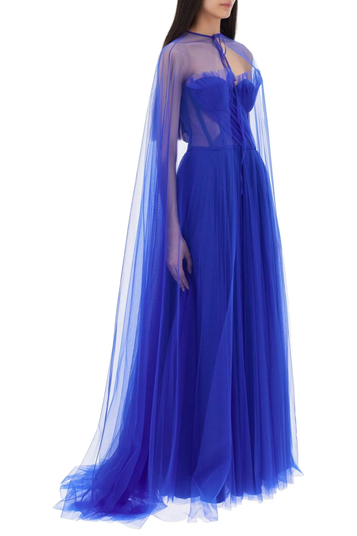 1913 dresscode tulle cape DCW001TU ELECTRIC BLUE