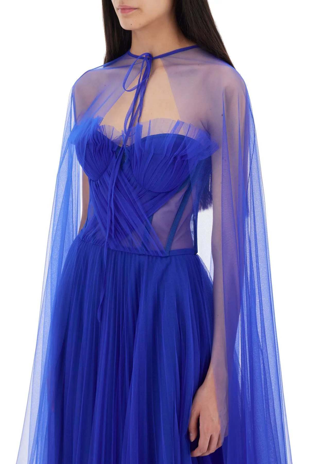 1913 dresscode tulle cape DCW001TU ELECTRIC BLUE