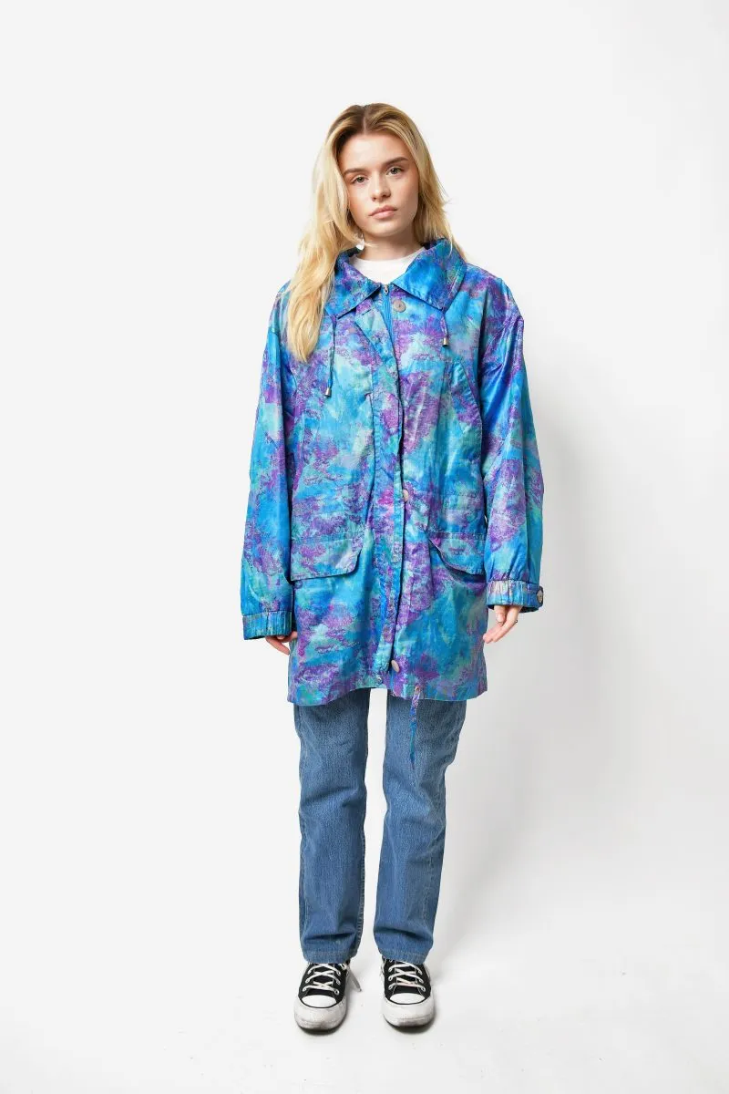 90s wind coat long parka