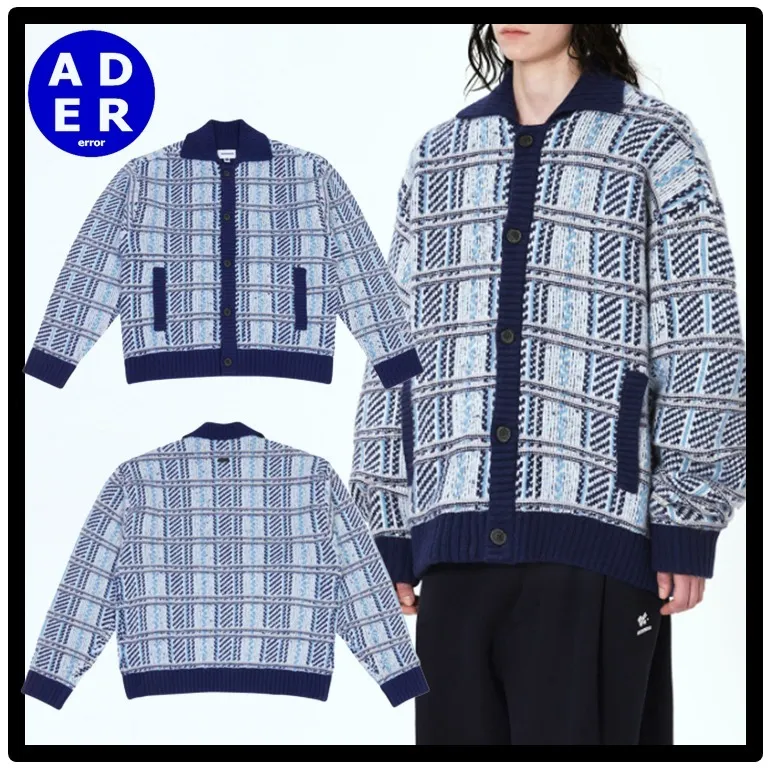 ADERERROR  |Casual Style Unisex Street Style Logo Cardigans