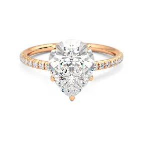 Anillo Radiance Pavé Diamante y Oro Rosa 18k