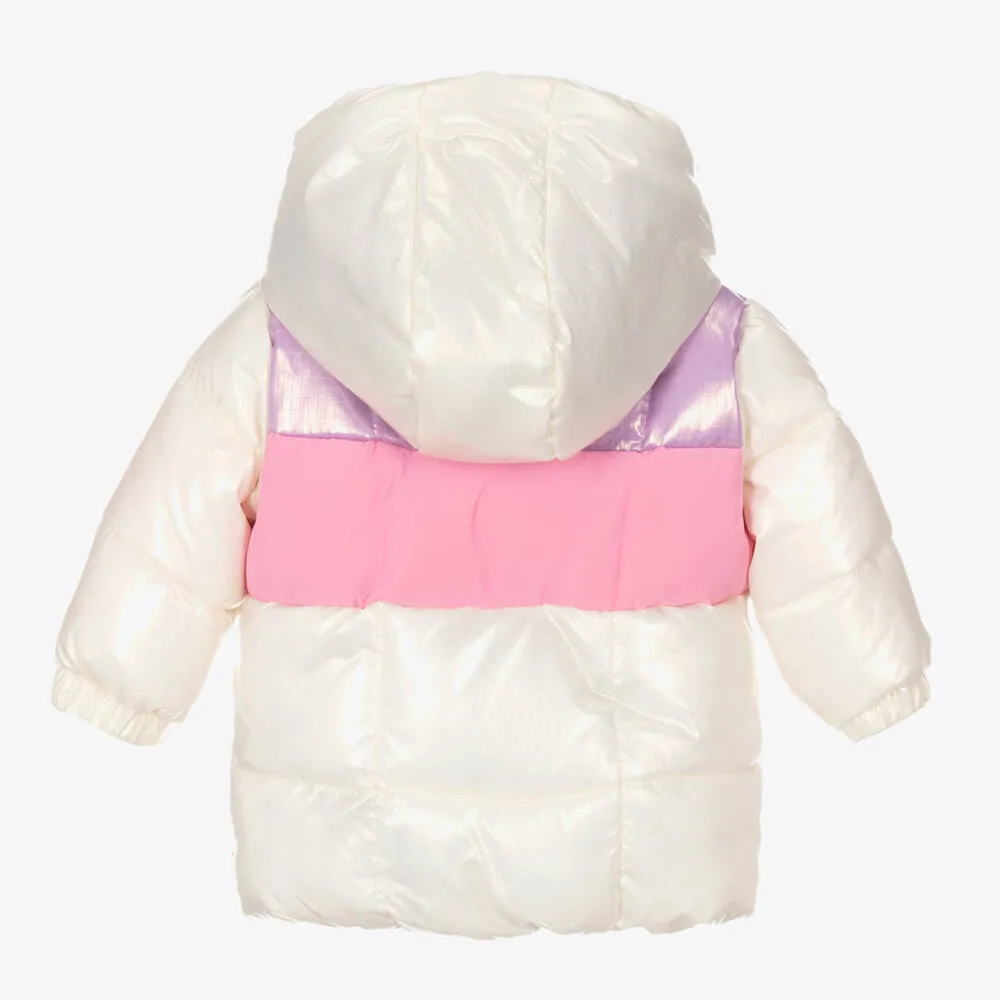 Baby Girls Ivory Puffer Coat