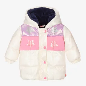 Baby Girls Ivory Puffer Coat