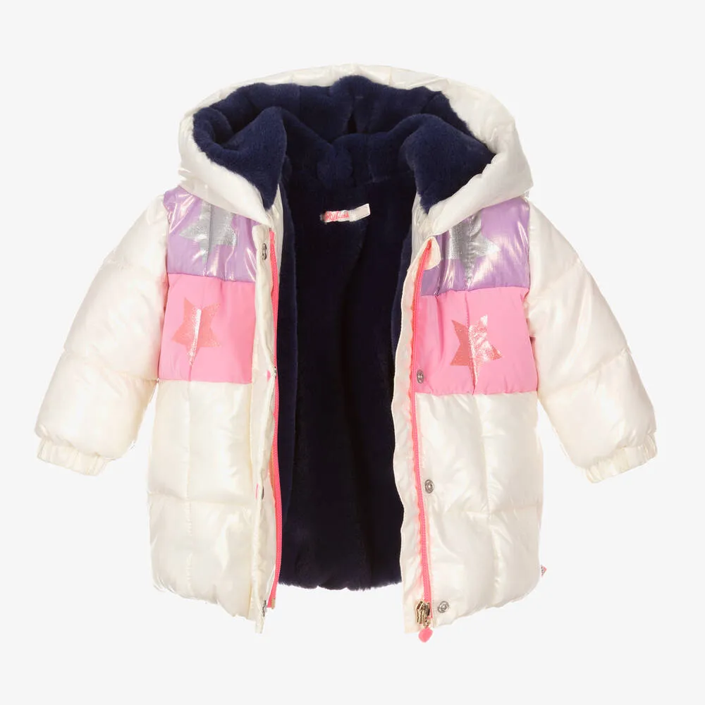 Baby Girls Ivory Puffer Coat