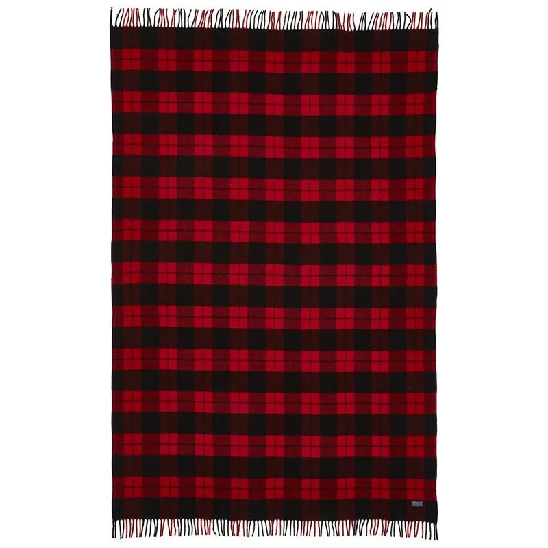 Bison Check Throw in Red/Black