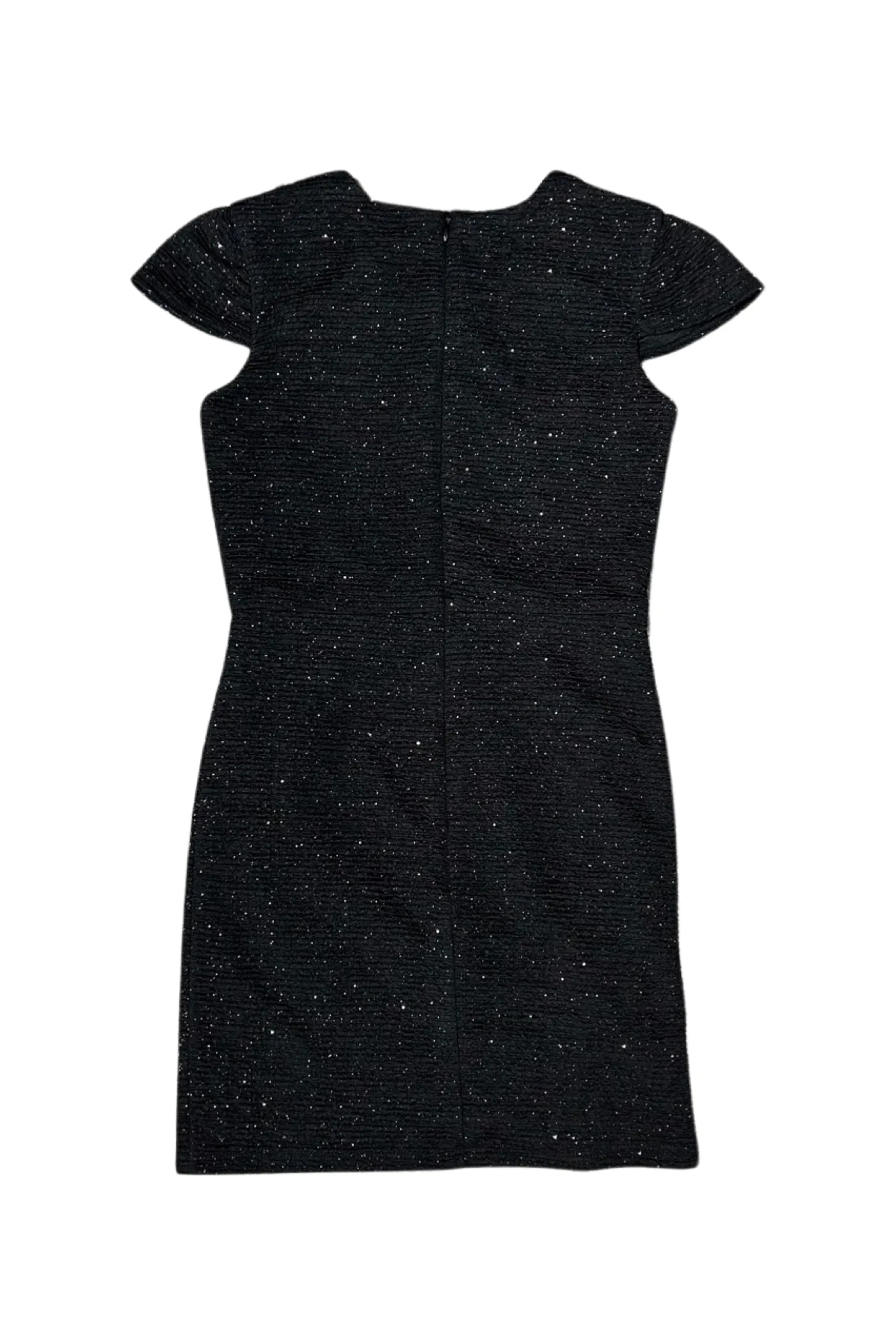 Black Sparkle Cap Sleeve Dress