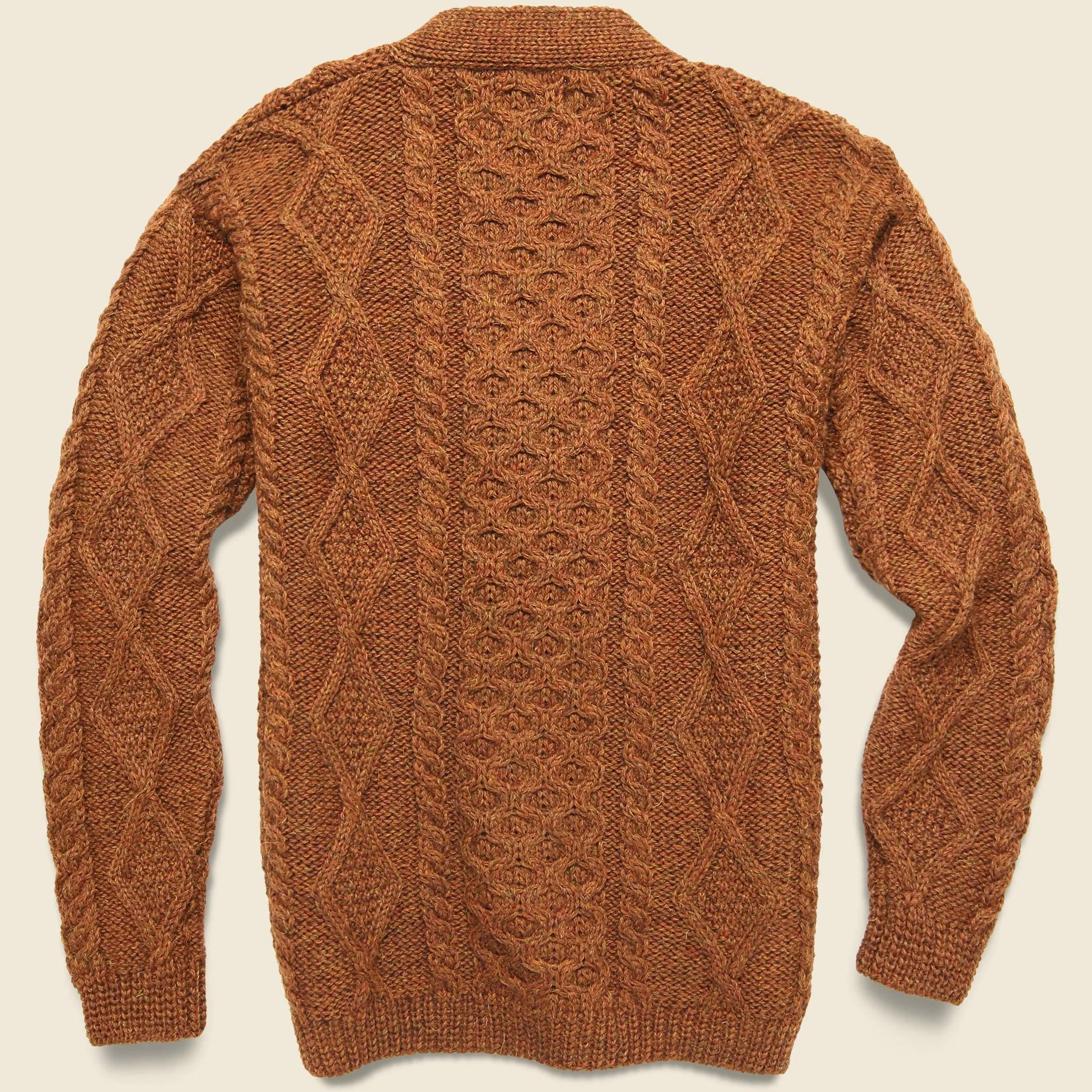 Blind Flowers Aran Cardigan - Cinnamon