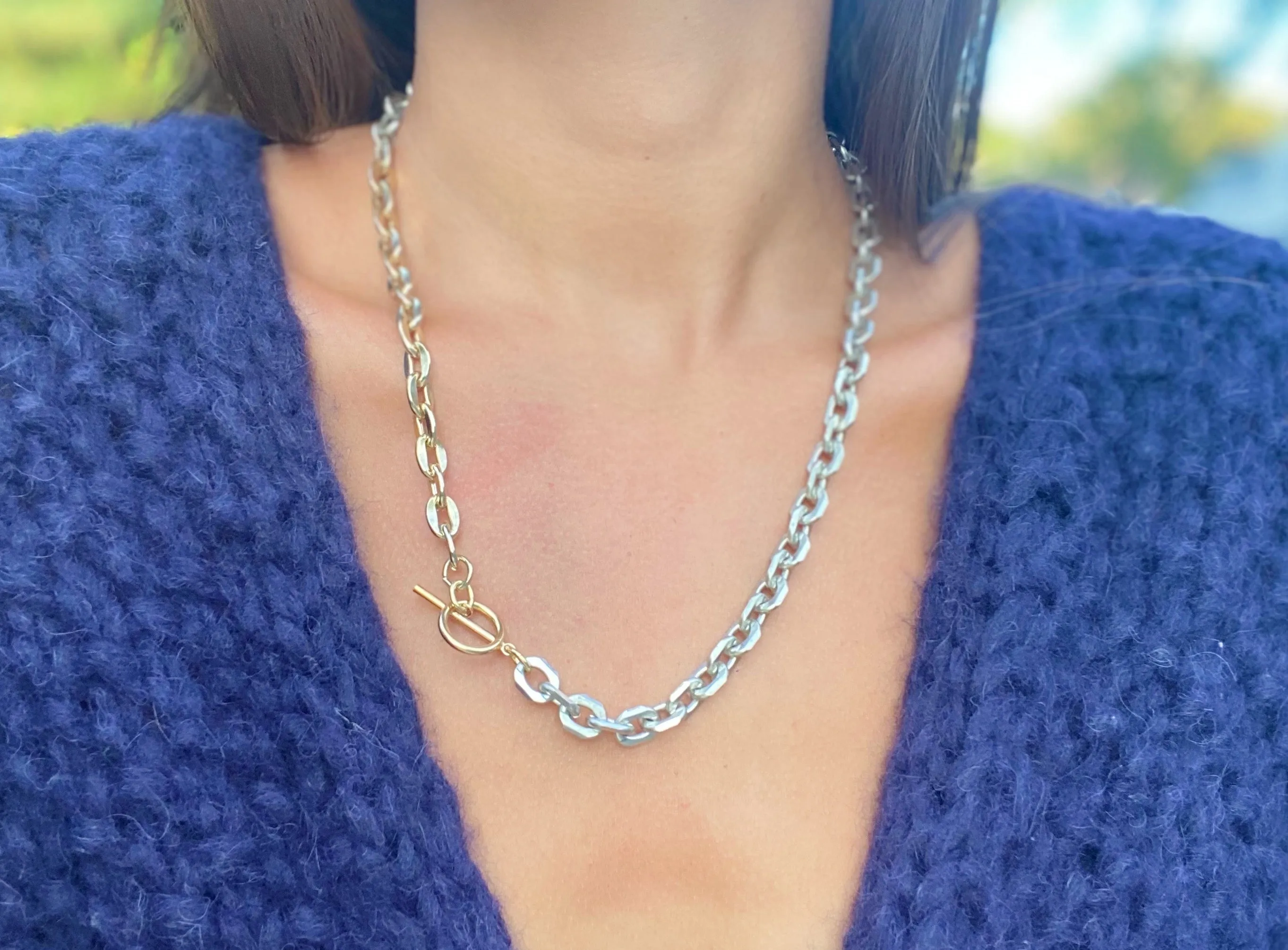 CARA OPEN CHAIN LINK NECKLACE