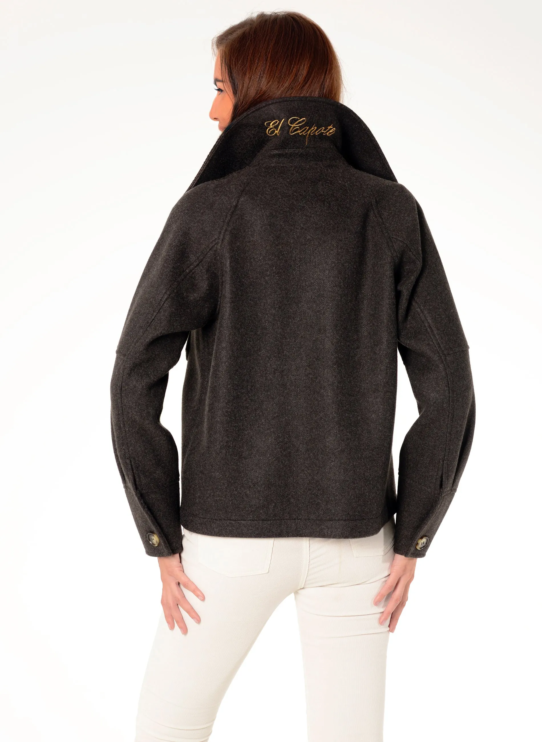 Chaquetón Gris Mujer