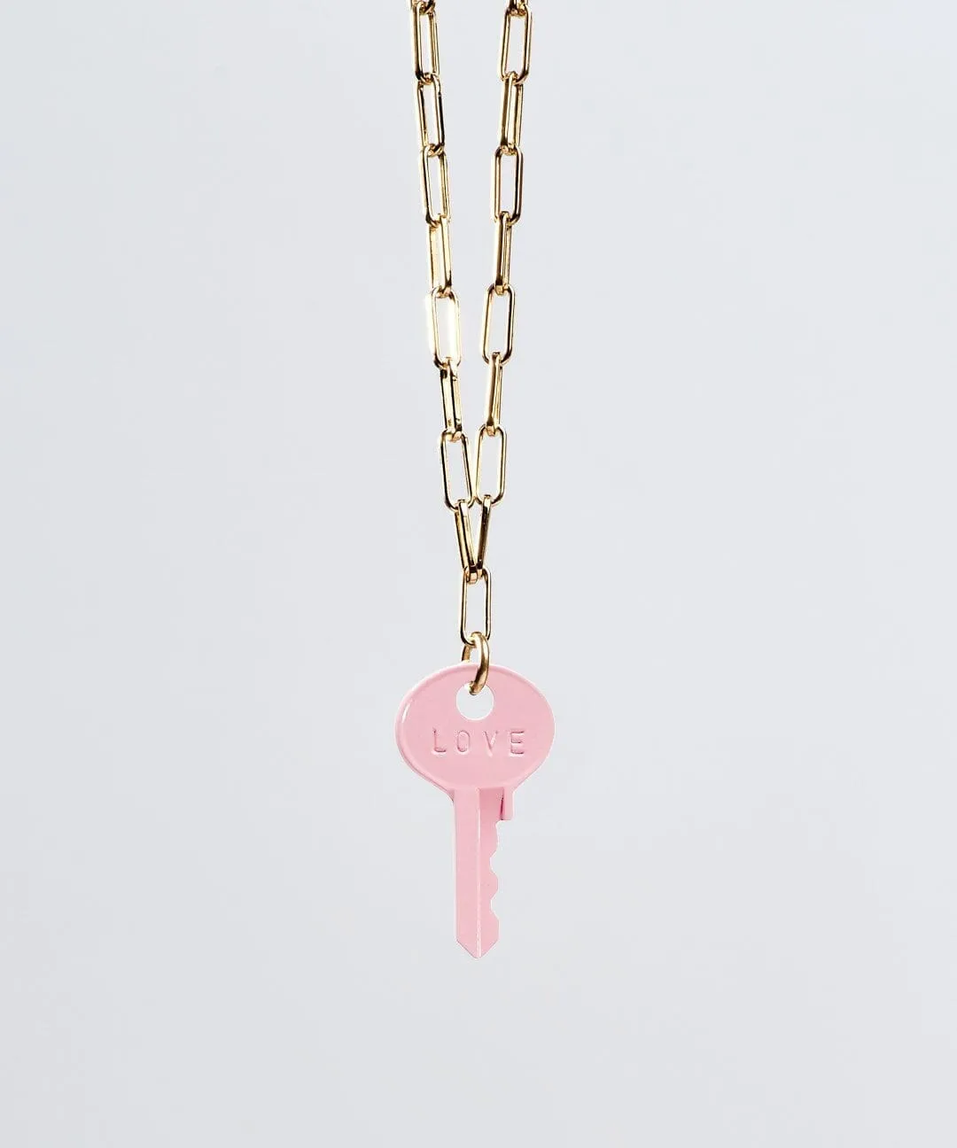 Color Dainty Key Gold Brooklyn Chain Necklace