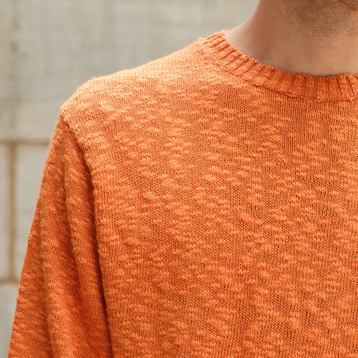 Crew Cotton Hemp 5g Sweater in Orange