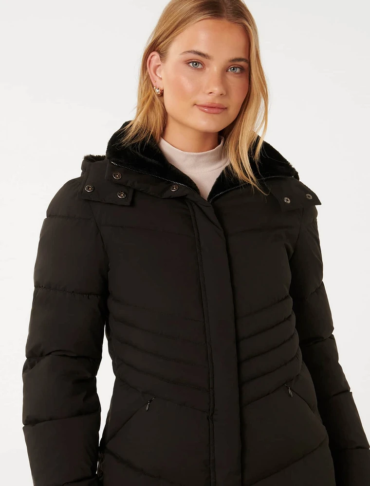 EverNew Grace Longline Puffer Coat