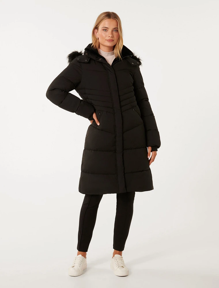 EverNew Grace Longline Puffer Coat