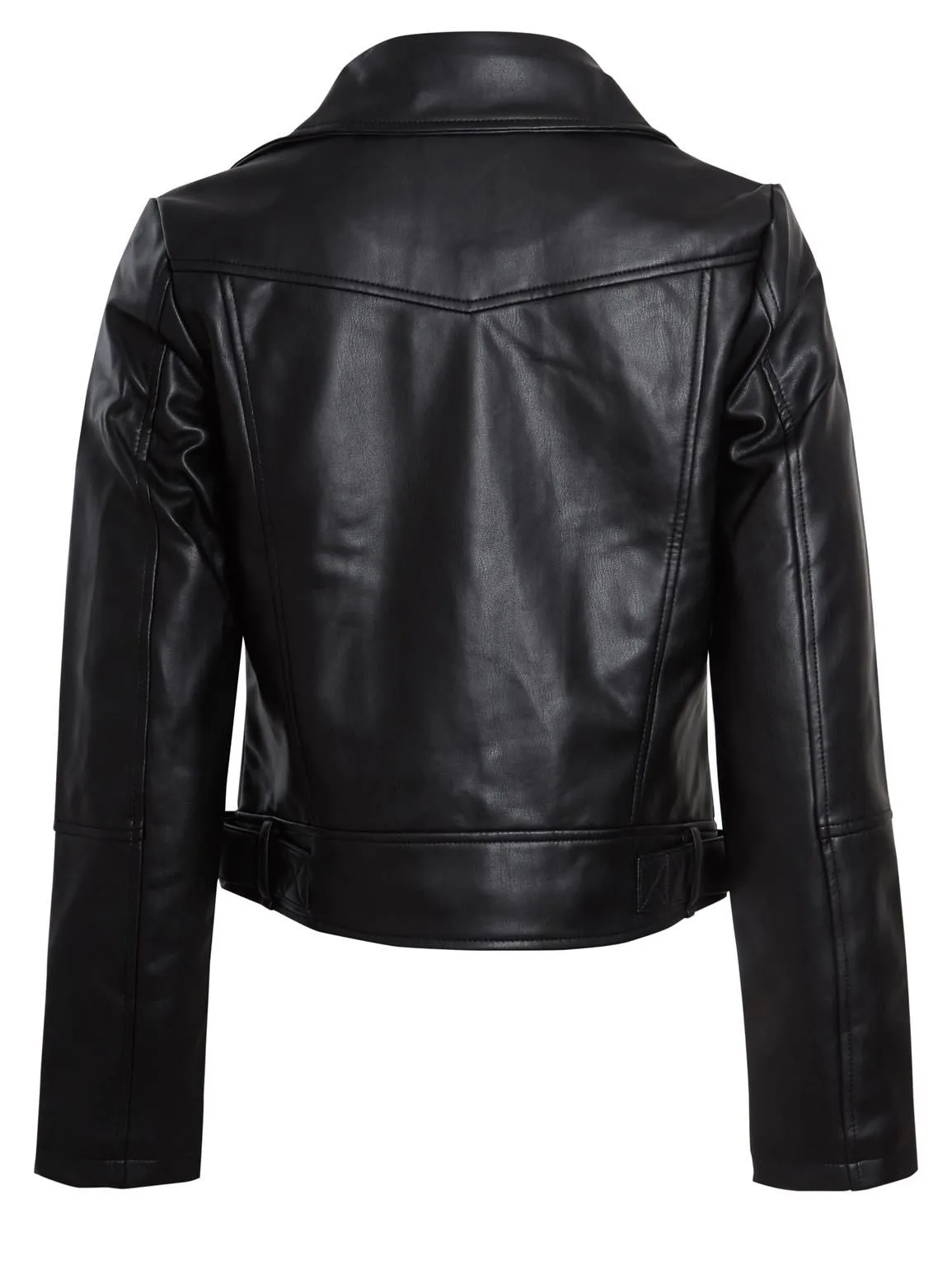 Faux leather Biker Jacket with Quilt Lining, UK Sizes 8 to 16