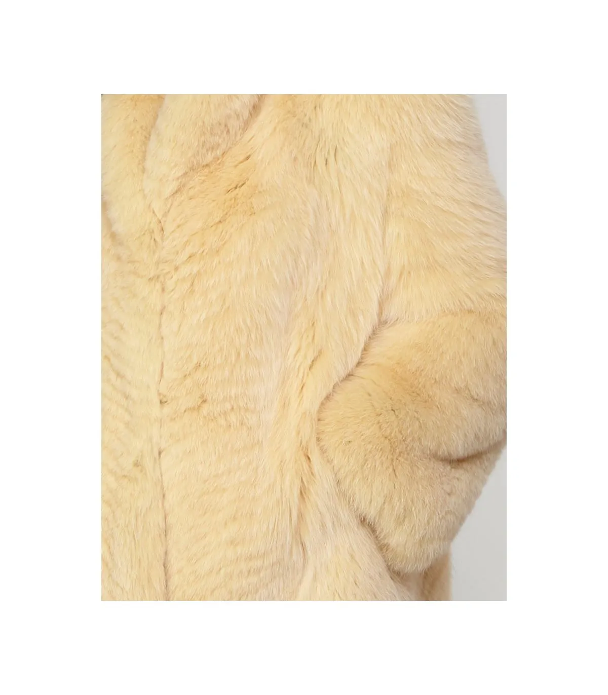 Fox Fur Coat in Yellow: FurSource.com