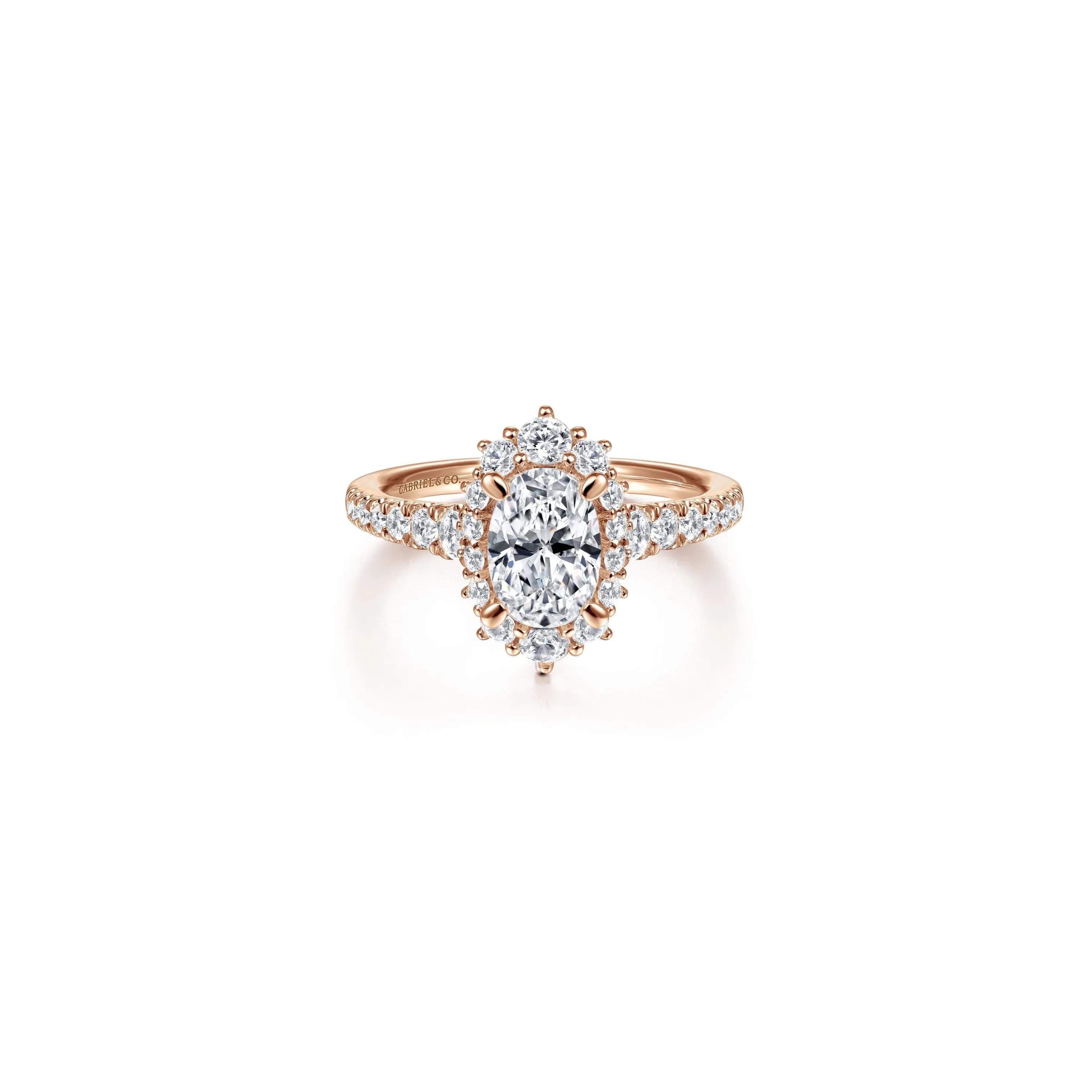 Gabriel Eugenia 14K Oval Diamond Engagement Ring