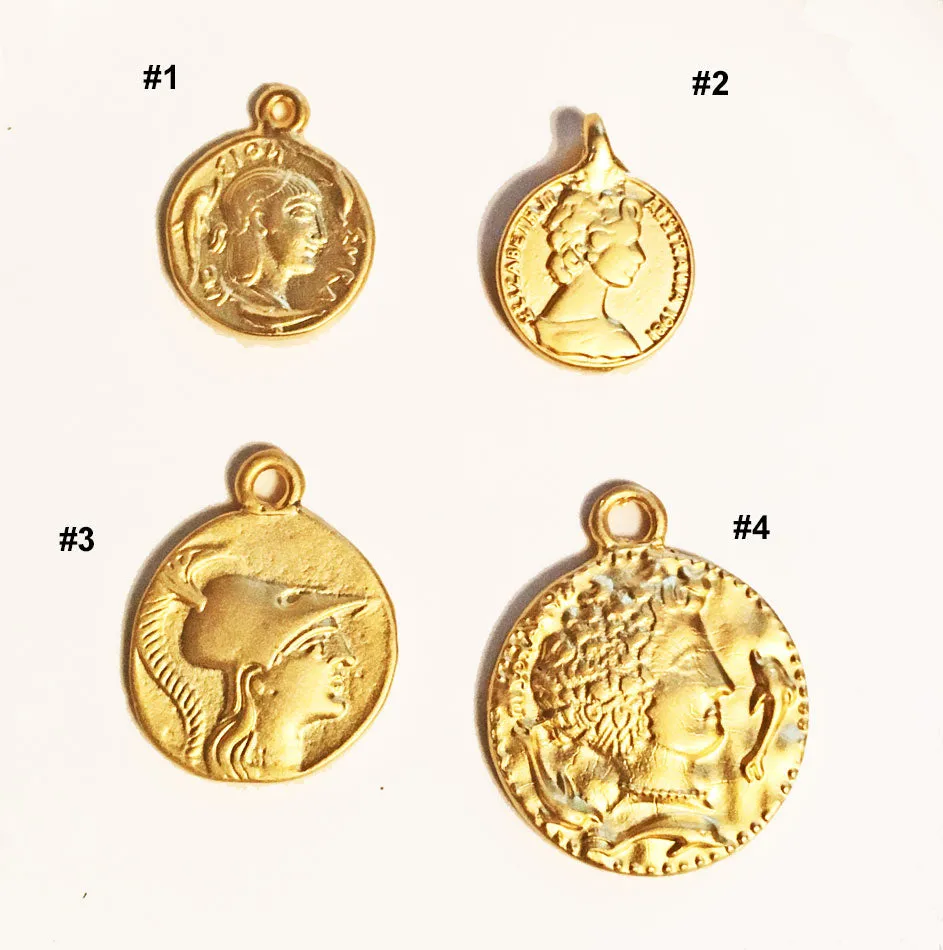 Gold Coin Medallion Necklace