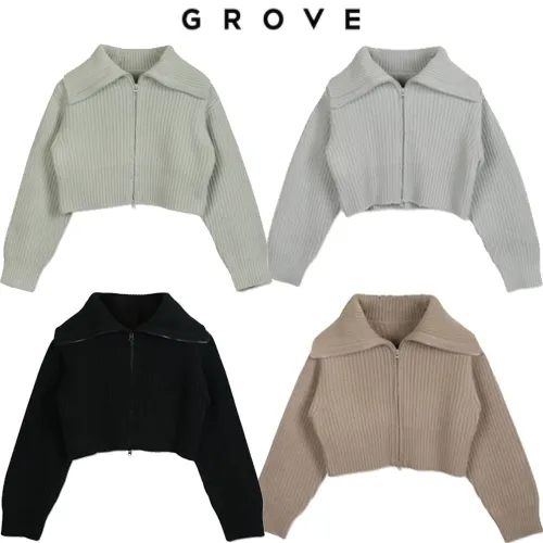 GROVE  |Casual Style Street Style Long Sleeves Cardigans