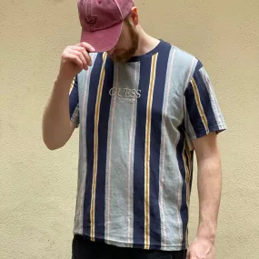 Guess Originals Navy Grey Striped Tshirt