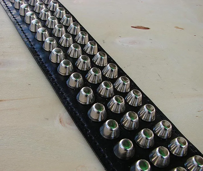 Guitar strap and bass with cut spikes