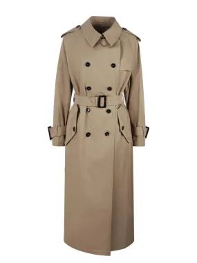 HERNO Belted Cotton Trench Jacket for Women in Brown