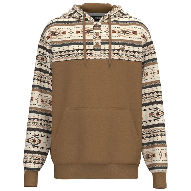 Hooey Men's Jimmy Aztec Pattern Hoody in Brown