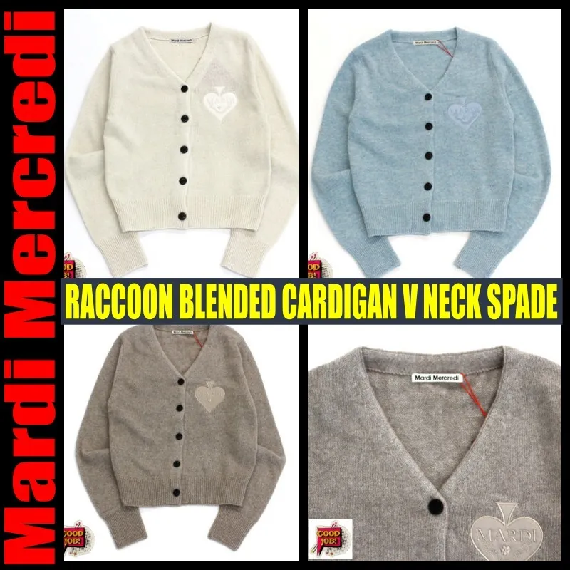 Mardi Mercredi  |Unisex Street Style Plain Logo Cardigans