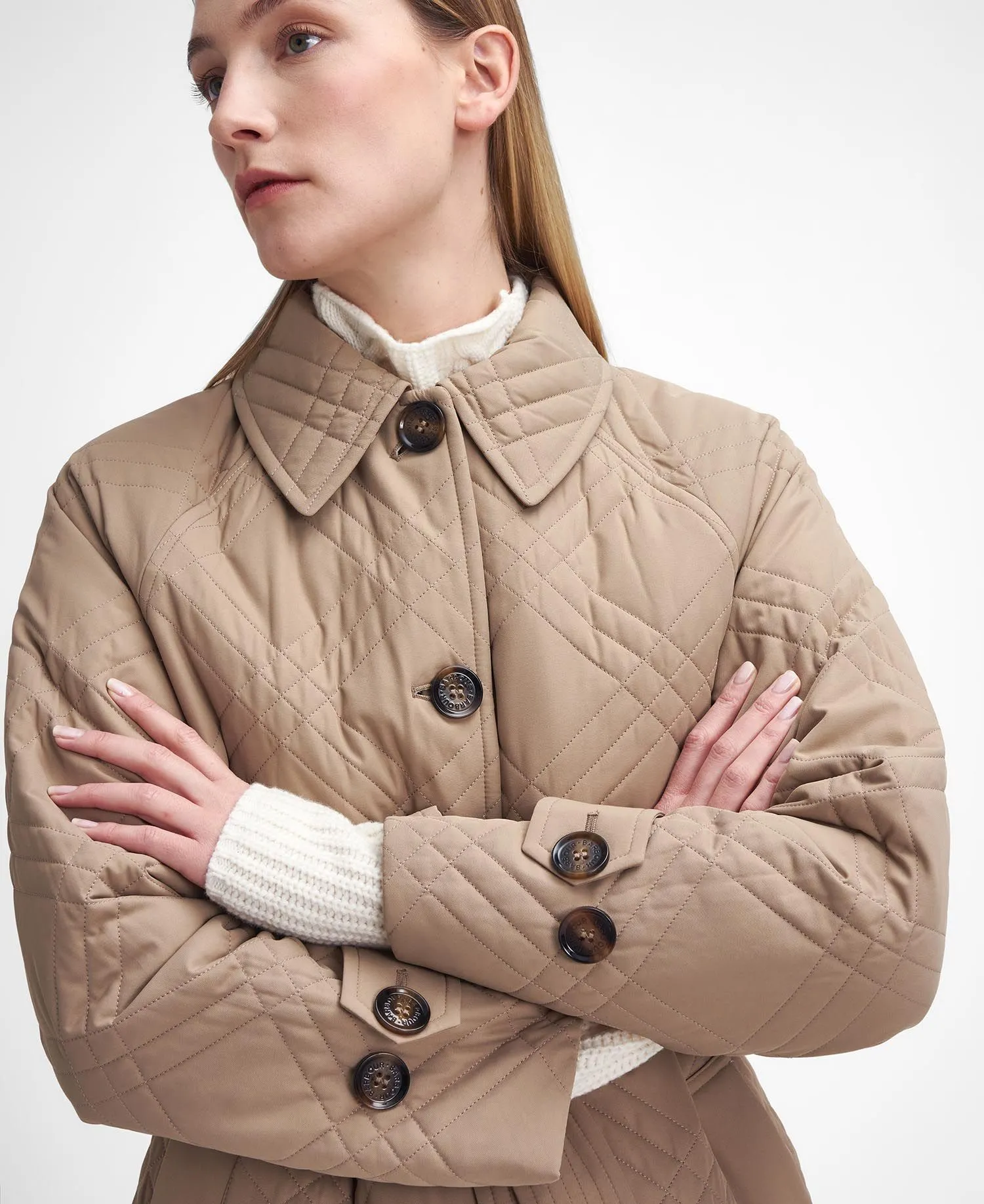  Mariah Quilted Trench Coat     