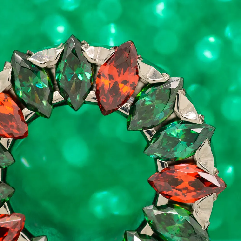 Marquise Eyelets with Brilliant-Cut Gems - Holiday Collection
