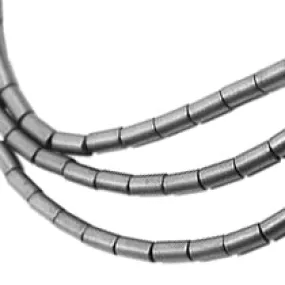 Matte Hematite Tube 4x2mm