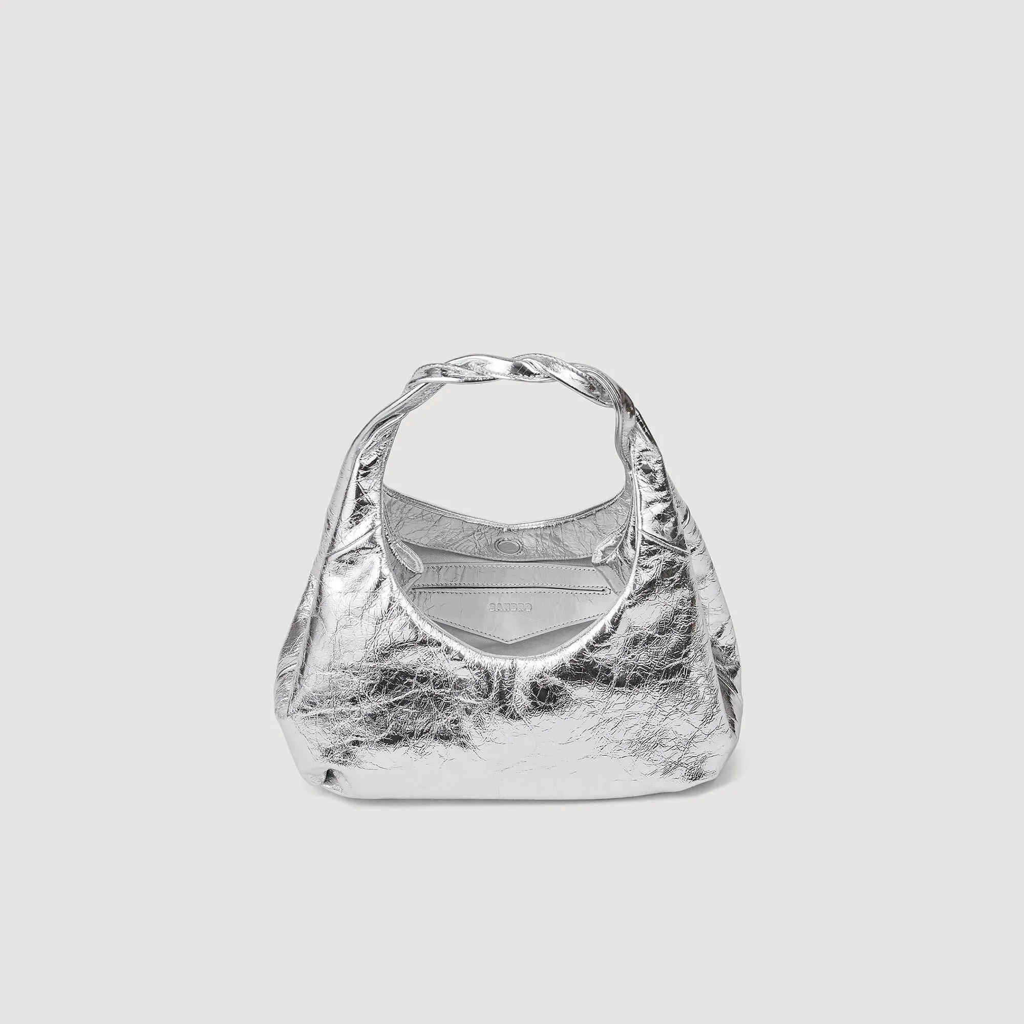 Metallic leather bag
