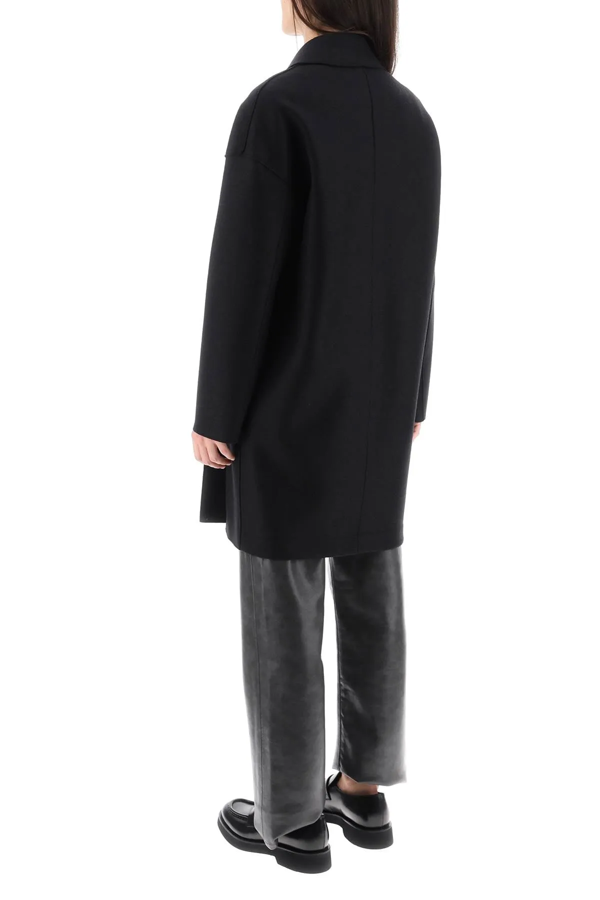 Midi Coat In Pressed Wool