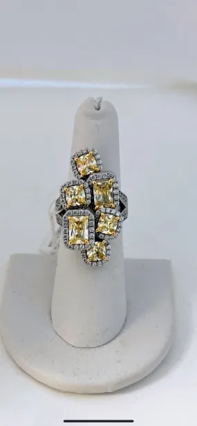 Mixed Geo 6 Stone Ring
