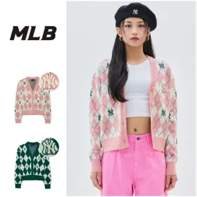 MLB Korea  |Unisex Street Style Long Sleeves Logo Cardigans