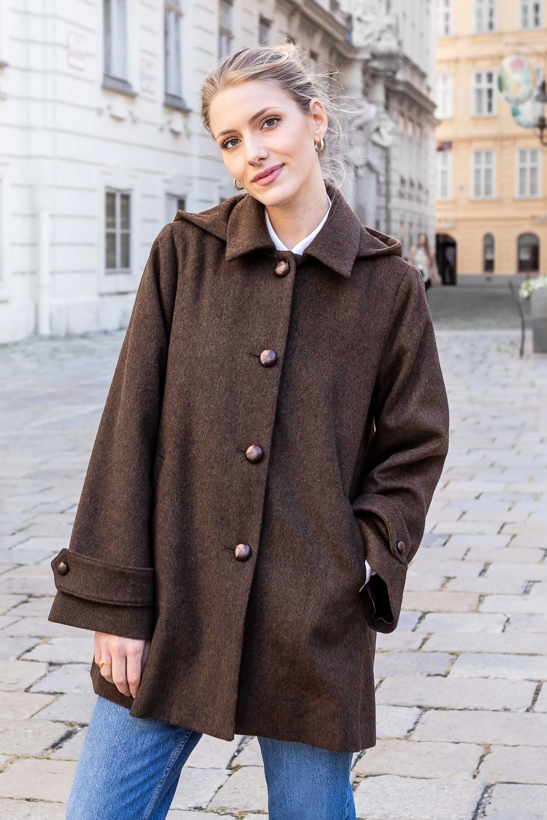 Nadya Loden Coat in Charcoal