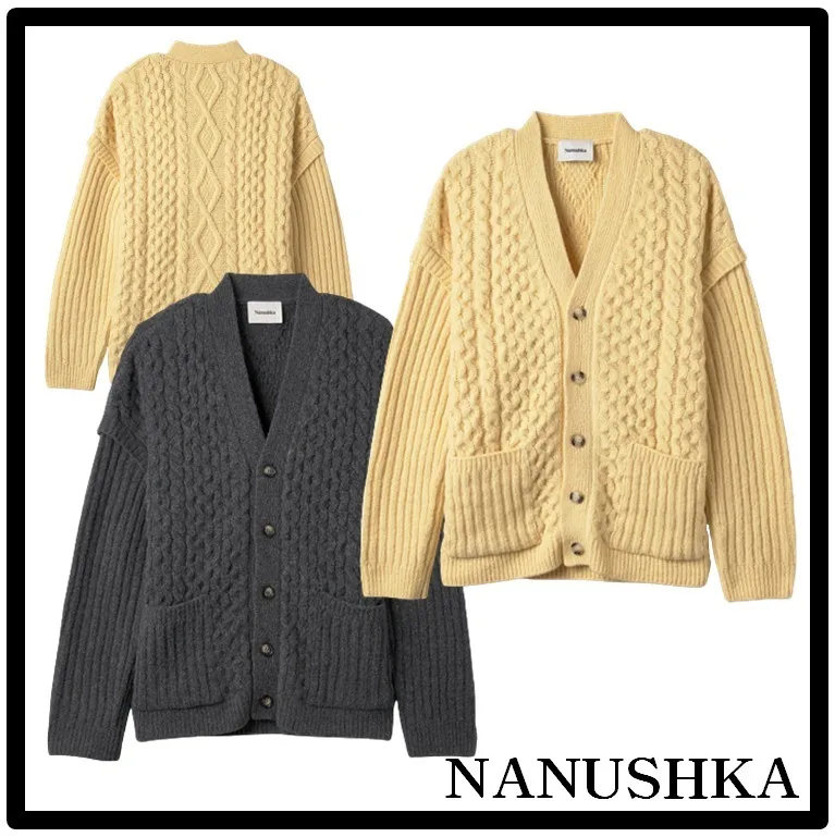 nanushka  |Street Style Logo Cardigans