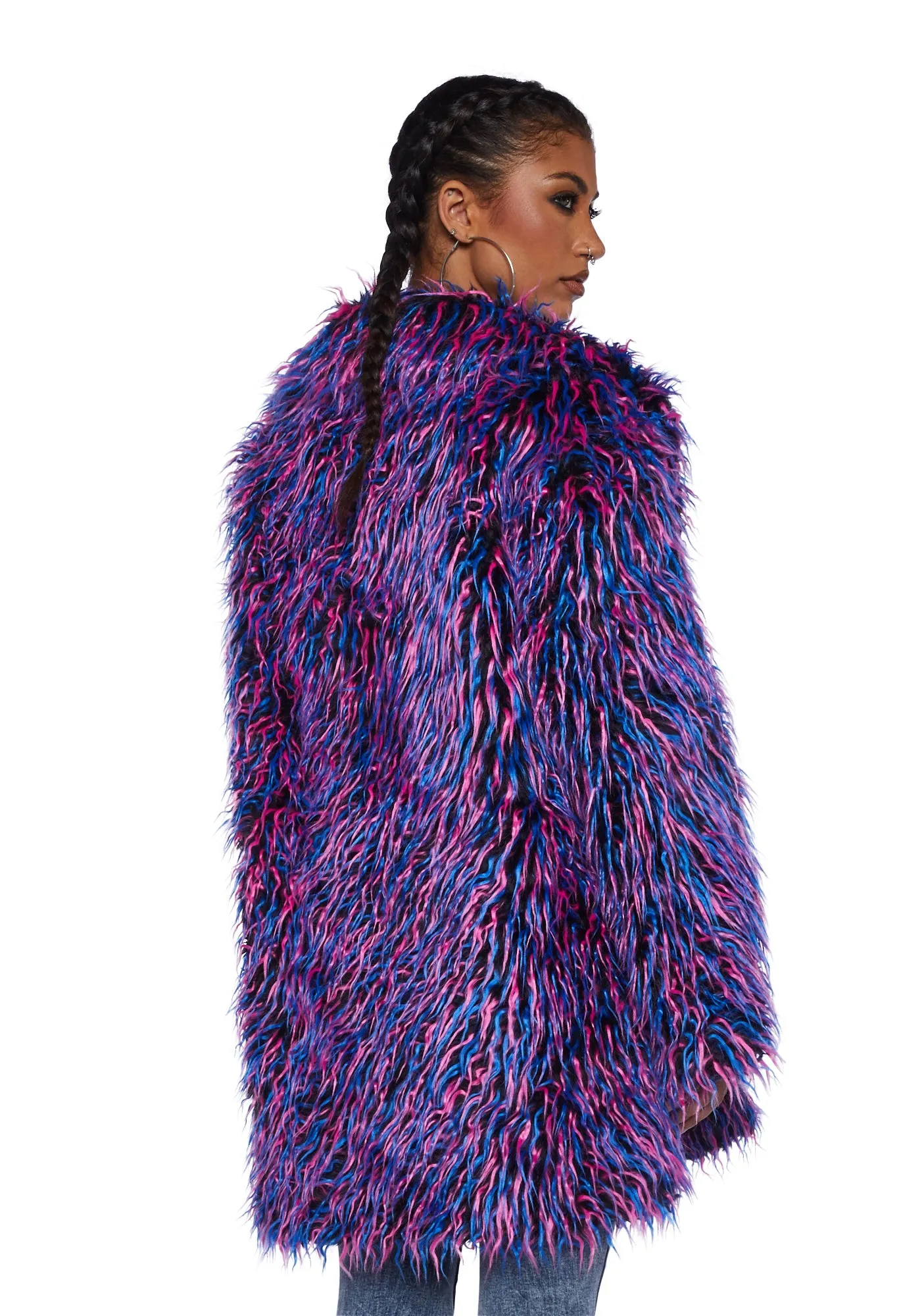 Neon Vibes Faux Fur Coat
