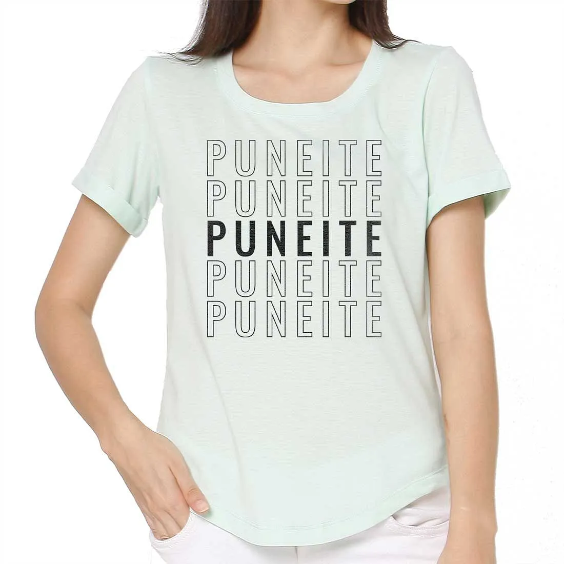 Nutcase slogan t shirt for women Your City Tees Girls Hometown themed Tshirt Tops - Puneite