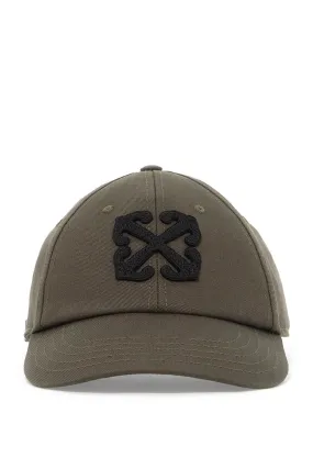 Off White baseball Cap With Arrow Patch   Khaki