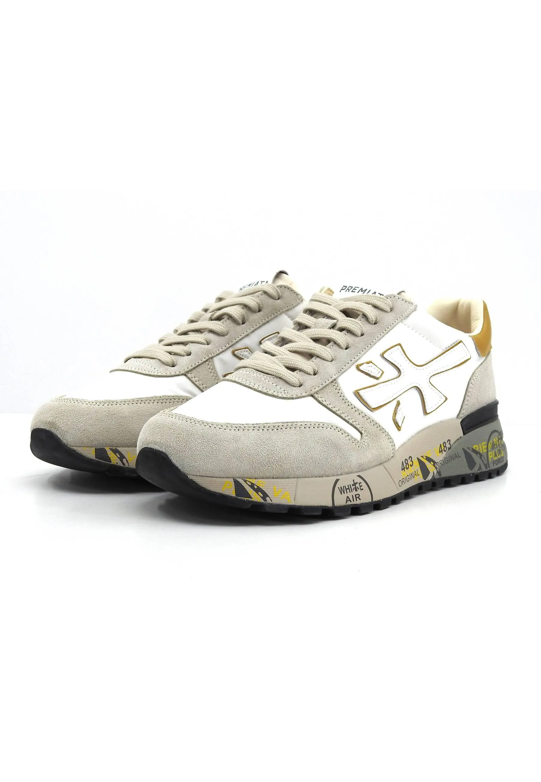 PREMIATA Sneaker Uomo White Grey MICK-6613