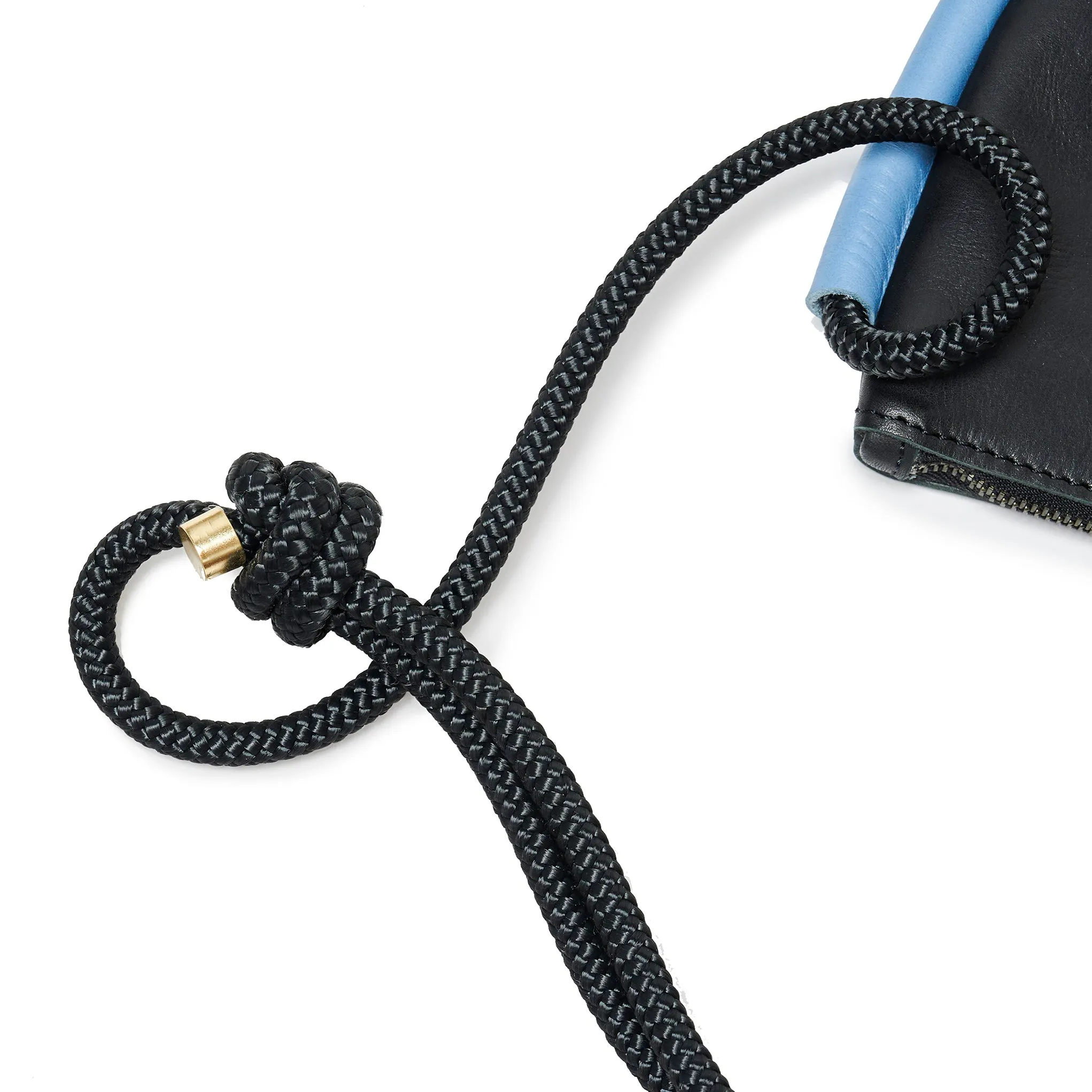 Project Dyad || Bag - Black/Sky Blue Adjustable Rope Strap Inner small pocket Selene Zipper Bag