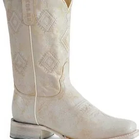 Roper Women's Vintage White Aztec Western Boot