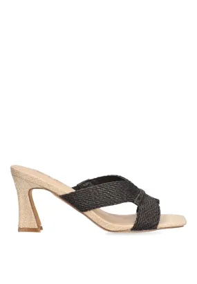 SANDALIA RAFIA ETIKA DEIA 90015 MUJER, NEGRO
