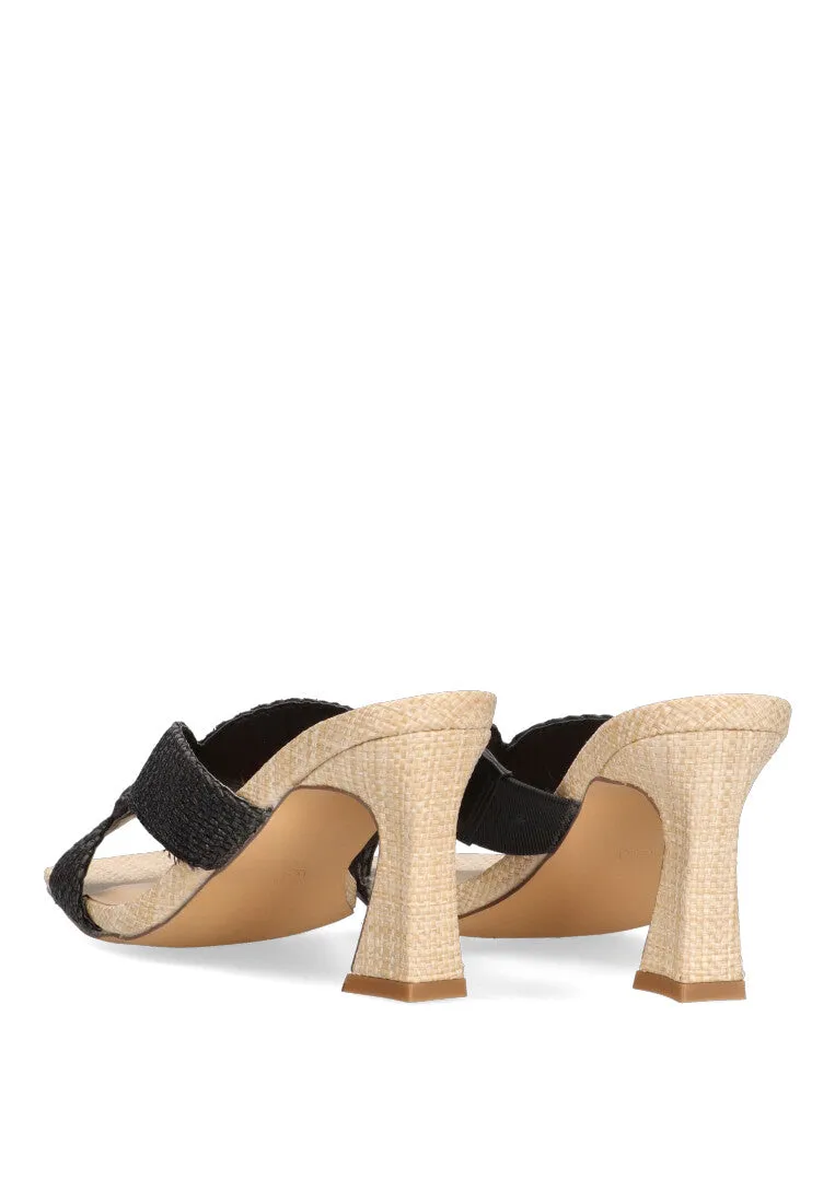 SANDALIA RAFIA ETIKA DEIA 90015 MUJER, NEGRO