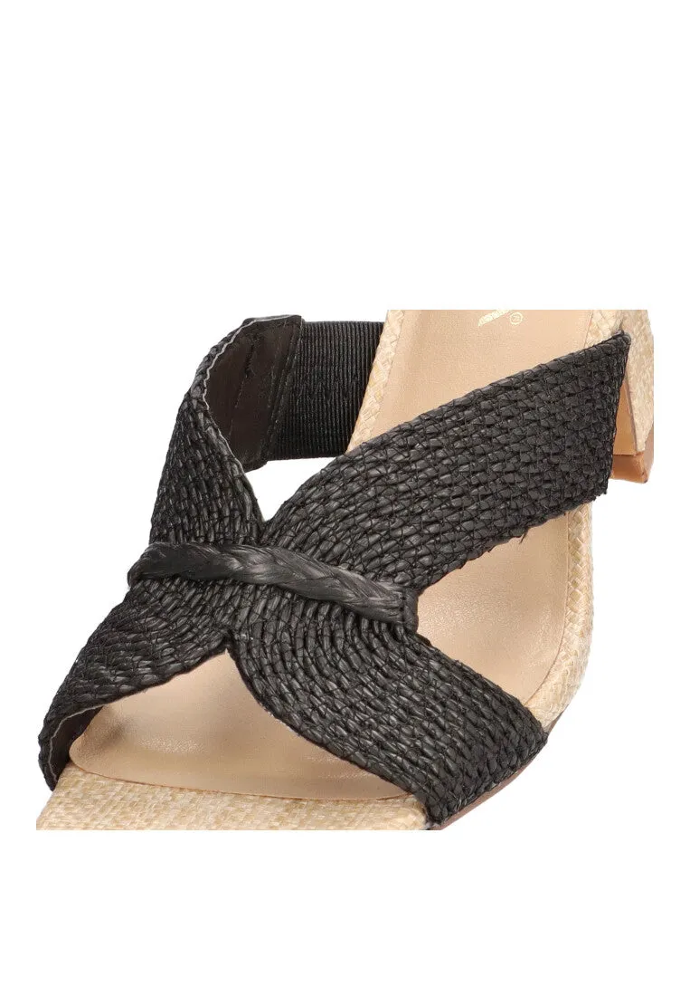 SANDALIA RAFIA ETIKA DEIA 90015 MUJER, NEGRO