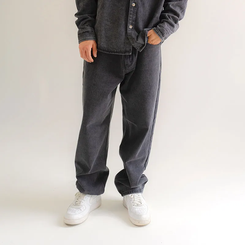 STAMPED DENIM PANT