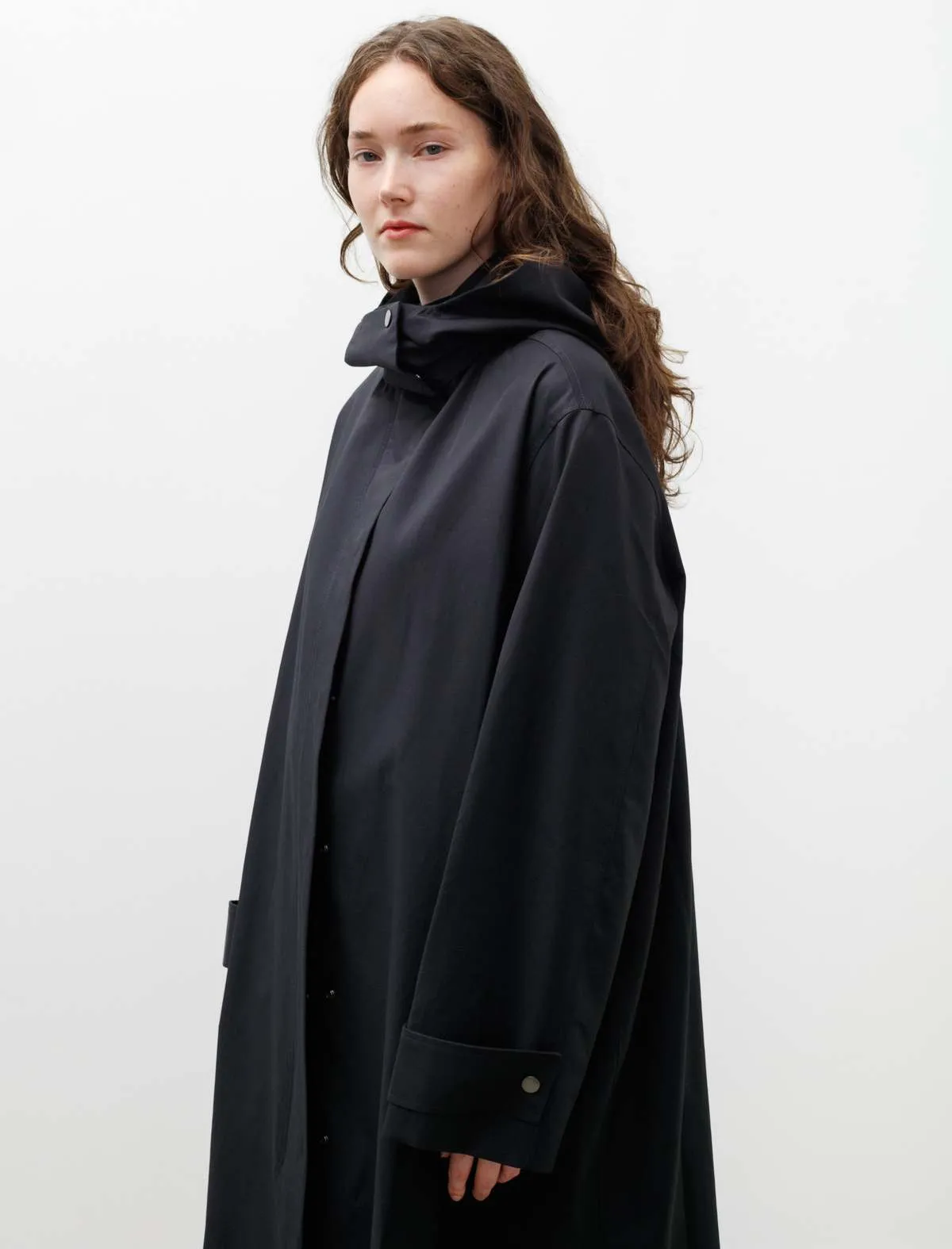 Tana Showerproof Coated Cotton Coat - Darkest Navy