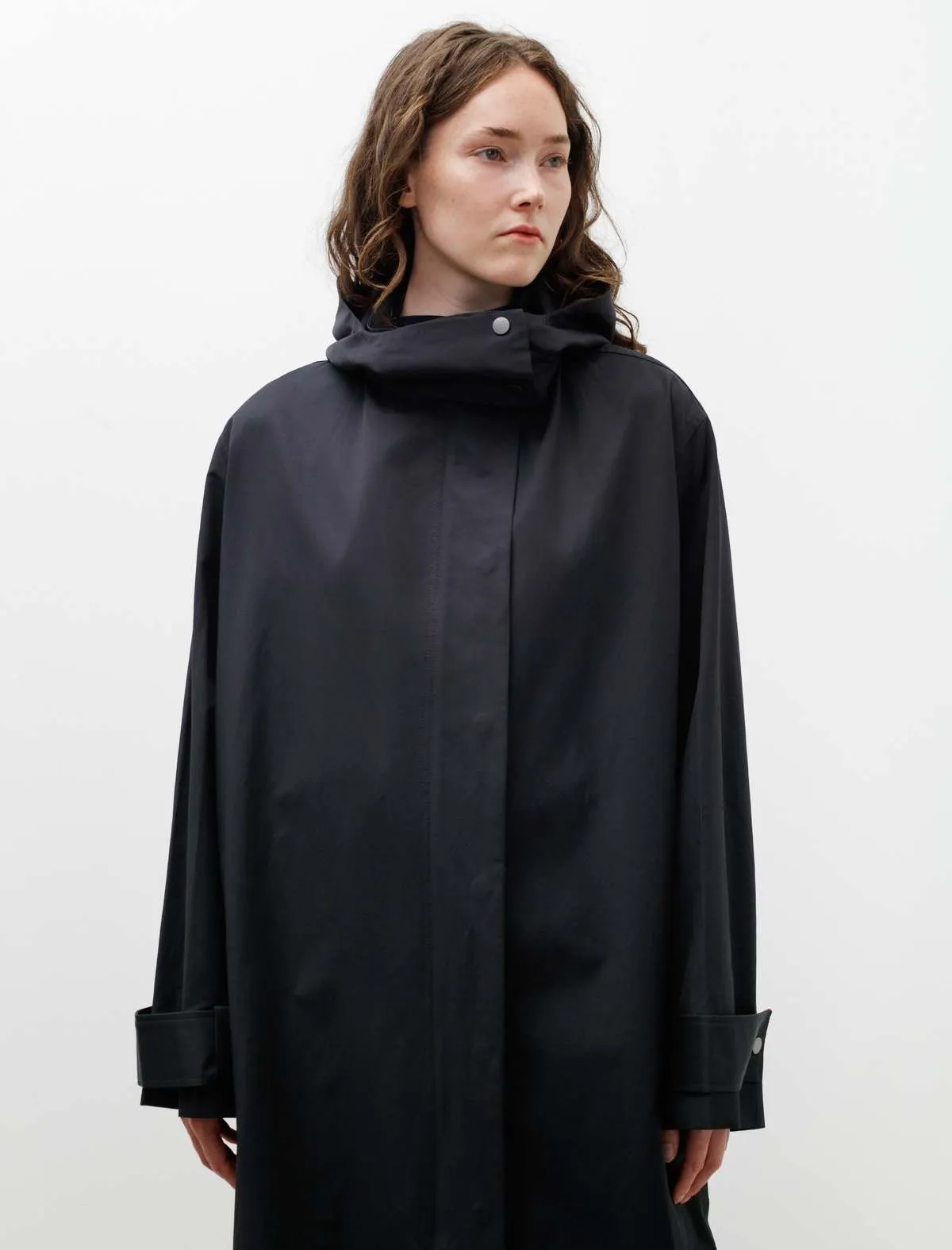 Tana Showerproof Coated Cotton Coat - Darkest Navy