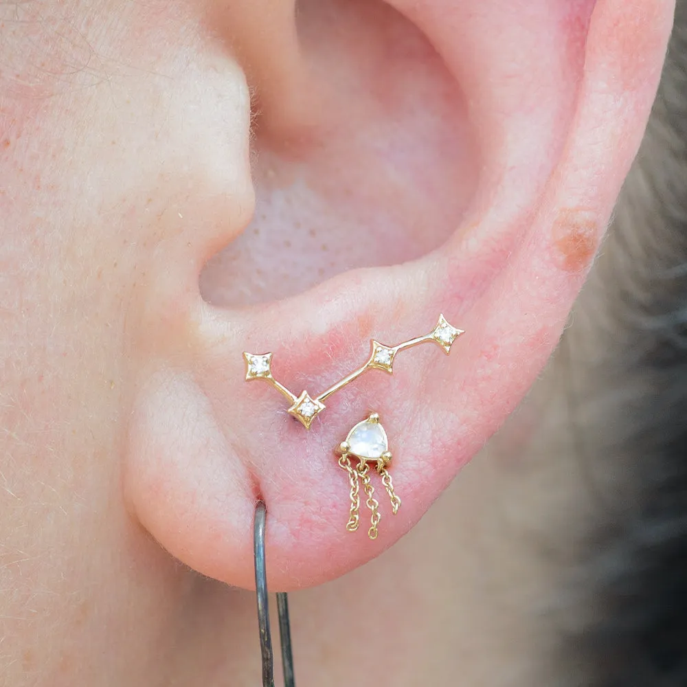 threadless: Astera 4 x Zara End in Gold with Diamonds